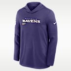 Baltimore Ravens Pure Fury Sideline Men's Nike Dri-FIT NFL Long-Sleeve Hooded Top
