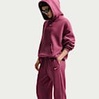 Nike Studio Fleece Medium Weight Pantalón oversize de cintura alta con bajos elásticos - Mujer