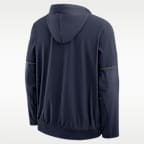 West Virginia Sideline Anorak Men's Nike College 1/2-Zip Hooded Jacket