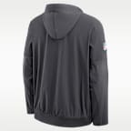 Chamarra con gorro de medio cierre Nike de la NFL para hombre Cleveland Browns Sideline Anorak
