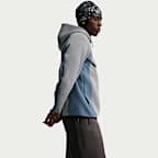 Casaco Windrunner em lã cardada com fecho completo e bloco de cor Nike Tech para homem
