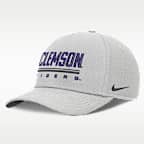 Gorra universitaria Nike Dri-FIT ajustable para hombre Clemson Sideline Practice Rise