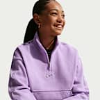 Nike Sportswear Studio Fleece Genç Çocuk (Kız) Çeyrek Fermuarlı Sweatshirt
