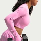 Playera de manga larga Dri-FIT cropped para mujer Nike Pro