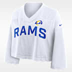 Los Angeles Rams Wide Receiver Women's Nike Dri-FIT NFL Cropped Jersey