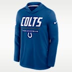Indianapolis Colts Sideline Men's Nike Dri-FIT NFL Long-Sleeve Hooded Top