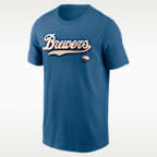 Playera Nike de la MLB para hombre Milwaukee Brewers City Connect Wordmark