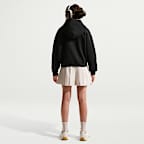Nike Sportswear Studio Fleece oversized hoodie met rits over de hele lengte voor meisjes
