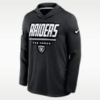Las Vegas Raiders Sideline Men's Nike Dri-FIT NFL Long-Sleeve Hooded Top