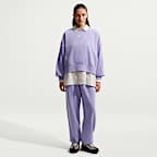 Sudadera de cuello redondo de tejido Fleece oversized para mujer Nike Sportswear Collection Essentials