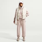 Nike Studio Fleece Medium Weight Women's Oversized Sweatshirt Logo Hoodie