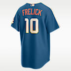 Jersey Nike Stadium de la MLB para hombre Christian Yelich Milwaukee Brewers City Connect