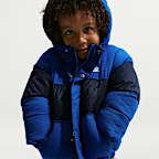Nike Toddler Jacquard Logo Mixed Media Puffer Jacket