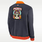 San Diego Padres Authentic Collection City Connect Men's Nike MLB Full-Zip Bomber Jacket