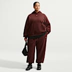 Nike Studio Fleece Medium Weight Pantalón oversize de talle alto con bajos elásticos - Mujer (tallas grandes)