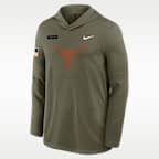 Texas 2025 Military Appreciation Men's Nike Dri-FIT College Long-Sleeve Hooded Top