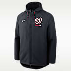 Washington Nationals Authentic Collection Men's Nike Therma-FIT MLB Full-Zip Hooded Jacket