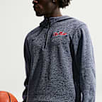 Sudadera con gorro de entrenador de básquetbol para hombre Ole Miss Rebels Nike NCAA