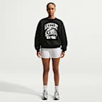 Playera oversized con estampado para mujer Nike Studio Fleece Medium Weight