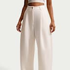 Pantalones de tiro medio holgados para mujer Nike Pregame Fleece