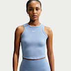 Camiseta de tirantes Dri-FIT cropped para mujer Nike One Fitted