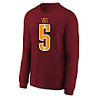 Washington Commanders Jayden Daniels Big Kids' Long-Sleeve NFL T-Shirt