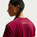 FC Barcelona Strike Nike Dri-FIT Kurzarm-Fußballoberteil (Damen)