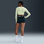 Nike Pro Women's Mid-Rise 3" Mesh-Paneled Biker Shorts