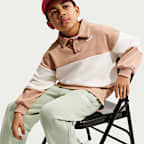 Pants holgados con dobladillo abierto para niños Nike Sportswear