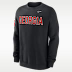 Georgia Sideline Club Men's Nike College Pullover Crew