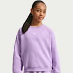 Nike Sportswear Studio Girls' Boxy Fleece Crew Neck