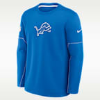 Playera de manga larga Nike Therma-FIT de la NFL para hombre Detroit Lions Sideline Coaches