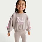 Ensemble deux pièces Juxta-Girl à rayures et nœud Nike pour tout-petit