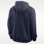 Sudadera con gorro sin cierre universitaria Nike Dri-FIT para hombre Michigan Premium Performance