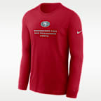 San Francisco 49ers Team Issue Men's Nike Dri-FIT NFL Long-Sleeve T-Shirt