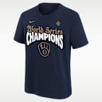 Playera Nike de la MLB para niños talla grande Milwaukee Brewers