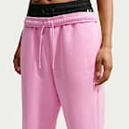 Pants oversized de tiro alto con dobladillo para mujer Nike Studio Fleece Medium Weight