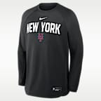Sudadera de cuello redondo sin cierre Nike Dri-FIT para hombre New York Mets Authentic Collection