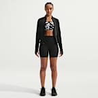 Bra deportivo con estampado con almohadilla de media sujeción para mujer Nike Swoosh