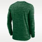 Playera de manga larga Nike Dri-FIT de la NFL para hombre New York Jets Sideline Team Issue Velocity