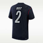 Jersey de futbol Nike Aero-FIT de Sergiño Dest del USMNT visitante 2026 Match para hombre