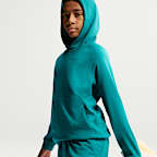 Sudadera con gorro sin cierre Dri-FIT con protección contra los rayos UV para niño talla grande Nike Primary Nanoknit