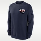 New England Patriots Draw Block Club Men's Nike NFL Pullover Crew