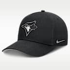 Gorra de rejilla Nike Dri-FIT de la MLB ajustable y con estructura A-Frame para hombre Toronto Blue Jays Rise