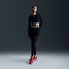 Haut court à manches longues Dri-FIT Nike Pro pour femme