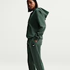 Nike Studio Fleece Medium Weight damesbroek met halfhoge taille en boorden