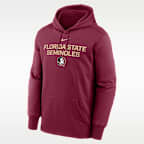 Florida State Team Stacked Men’s Nike Therma College Pullover Hoodie