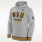 Sudadera universitaria con gorro sin cierre Nike West Virginia Legacy Retro para hombre