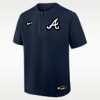 Atlanta Braves Authentic Collection Men's Nike Dri-FIT MLB 1/4-Zip Short-Sleeve Windshirt