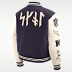 Chamarra universitaria Nike de la NFL de cierre a presión de largo completo para hombre Minnesota Vikings Rivalries Collection